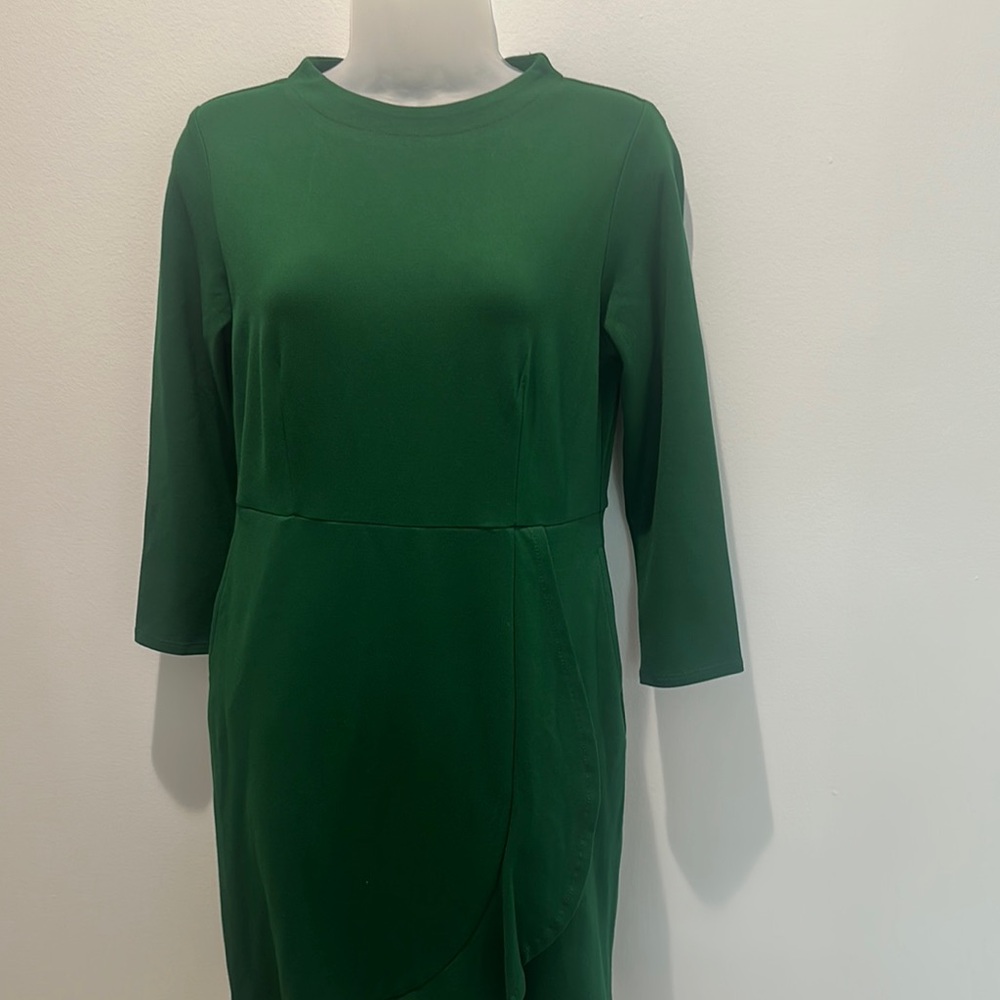 J. Jill Green Sheath Dress with Raglan Sleeves